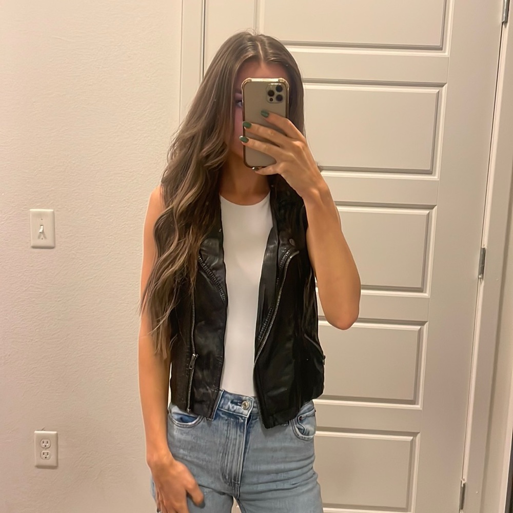 Faux Leather Vest